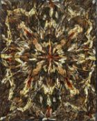 Damien Hirst, (b.1965), a square collage consisting of a variety of moths creating a mandala