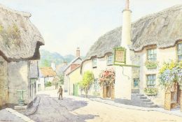 James Greig (20th/21st century) British, The Ship inn, Porlock, watercolour, signed and inscribed,