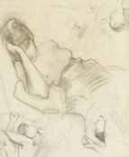 Albert de Belleroche (1864-1944) British, Study of a female in various positions, pencil, 22