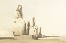 After David Roberts, 'Thebes' December 1838. Lithograph published by F.C. Moon. 12.5