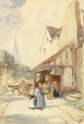 Percy Lancaster (1878-1951) British, a mother and child returning from market, watercolour, signed
