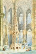 Henry Sch fer (1833-1916), an interior view of Saint Lawrence, Nuremberg with Adam Kraft's