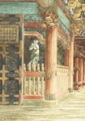 Masano Kawakubo (fl.early 20th century) two views of the Shrine at Nikko, both signed,