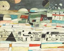 20th Century South American School. Abstract Composition Inscribed 'Montevideo Atelier' Verso,