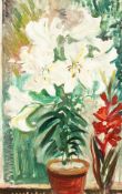 Robert Dumont-Smith (1908-1994) British. A Still Life Study of Flowers in a Terracotta Pot, Oil on