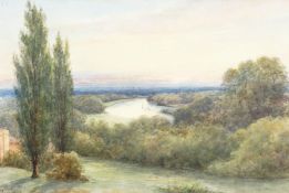 Fred Dixey (1877-1920) British, 'The Thames From Richmond Hill', watercolour, signed, 12