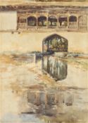 Circle of Robert Weir Allan (1851-1942), A Moorish or North African water garden, watercolour 19.