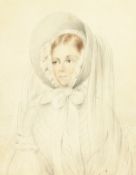 Circle of F.C. Lewis. Portrait of a Young Lady, Inscribed Verso: Mabel Stonestreet Youngest Daughter