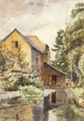 Walter Goldsmith (19th/20th century) British, a study of a mill house, watercolour, signed 10 x 7