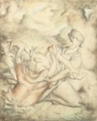 Harold Hope Read (1882-1959) British. The Rape of the Sabine Women, Pencil and Crayon, Initialled