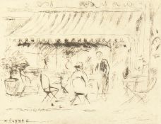 Henry Rayner - 'The Old Lombard Caf Cheyne Walk, Chelsea', Etching, Signed & Inscribed in Pencil.