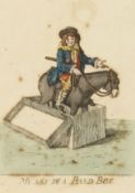 After Dighton, 'My Ass in a Band Box', a hand coloured print, 8