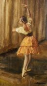 Alexander Averin (b.1952) Russian, 'Ballerina Rehearsing', signed oil on canvas, 13