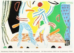 'Two Dancers' A David Hockney poster for 'Hockney Paints the Stage' at the Walker Art Centre 1983/