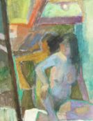 Peter Ellery (1932-1996), female forms, oil on board, signed verso, 19