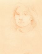 Tom .W. Quinn, Head study 1, conte pencil, signed 10