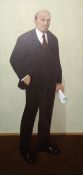 20TH Century Russian School. A Full-Length Portrait of Lenin, Oil on Canvas, 59