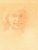 Tom .W. Quinn, 'Tugs' (pet name for Tom's wife), conte pencil, signed, 12