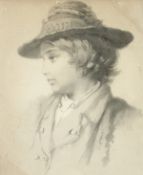A 19th century print of a Female in a hat, 15