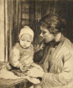 William Lee Hankey (1869-1952) British. Mother and Child, Etching, Signed in Pencil. 11