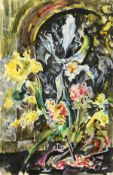 20th century school, a still life of mixed flowers, watercolour, 14