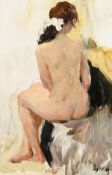 Vladimir Gusev (b.1957) Russian, 'Nude', signed oil on canvas, 12.5