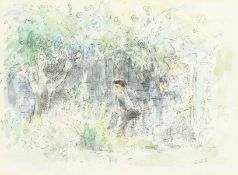 Elinor Bellingham-Smith (1906-1988) British. A Pair of Parkland Scenes, Watercolour, Signed with