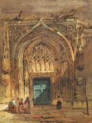 19th Century Continental School. A Scene of Figures in a Busy Street and another of Figures