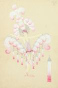 Louis Gaudin (1882-1936) French, two watercolour and pencil drawings of Art Deco costumes, signed '