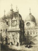 Andrew Affleck (1869-1935) British, 'Courtyard Ducal Palace', etching, signed in pencil, 16