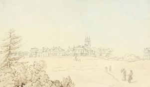 Thomas Baker of Bath (1769-1847), view of 'Low Harrogate, North Yorkshire', pen & ink with