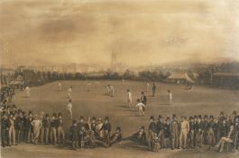 After Drummond and Basebe. Engraved by G.M. Phillips, 'The Cricket Match between Sussex and Kent