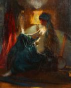 C. Bouchi (20th century) a study of a scantily clad gypsy woman, oil on canvas, signed, 21.5