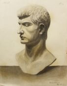 Danish school (20th century), A large group of academy drawings (c.10 in total) pencil & charcoal on