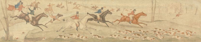 After H. Alken, 'Leicestershire covers 1820' a set of Four hunting prints, each 5