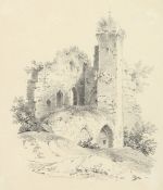 A Collection of Six 19th Century Pencil Sketches, some Inscribed, Unframed (6).
