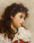 Vladislav Nagornov (b.1974) Russian, 'Portrait Of Maria', signed oil on canvas, 16