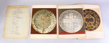 A RARE SET EIGHTEEN 19TH CENTURY LITHOGRAPHS RELATING TO ISLAMIC ART.