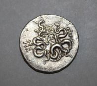 ISLAMIC SILVER COIN - PERGAMON, MYSIA CISTPHORIC TETRADRACHM , MYSIA, pergamon, circa 166 - 67 BC,