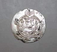 ISLAMIC SILVER COIN - ARAB-SASANIAN, 'Abbasid Governors of Tabaristan, 'Umar (b. al-'Ala), AD 771-