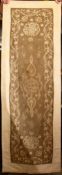 A GOOD TURKISH EMBROIDERED LONG TEXTILE - MIRROR COVER, with central embroidery of calligraphy and