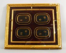A JAPANESE MEIJI / TAISHO LACQUER FRAMED PANELS IN THE MANNER OF NAMIKI