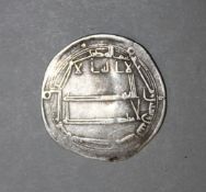 ISLAMIC SILVER COIN - VERY FINE ABBASID, HURAN AL-RASHID, silver coin dirham, ifriqiya 182h, rev