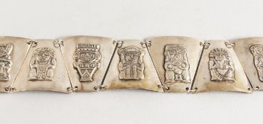 AN ISLAMIC SILVER BRACELET.