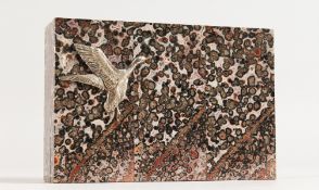 A SUPERB JASPE ORBICULAIRE BOX AND COVER FROM MELLERIO DITS MELLER, with velvet interior the top