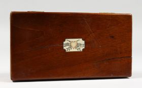 TWO 19TH CENTURY IVORY DILDOS in a fitted mahogany box.