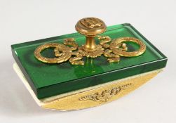 A VERY GOOD RUSSIAN GILDED BLOTTER. 4ins long.