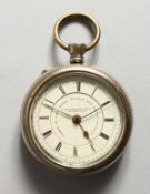 A GOOD RAILWAY POCKET WATCH, Makers to the Queen HARGREAVES, LIVERPOOL.