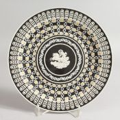 A WEDGWOOD MUSEUM SERIES CAMEO CIRCULAR PLATE AURORA modelled by William Hackwood. No. 136 of 600.