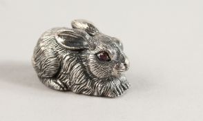 A NOVELTY SILVER RABBIT.
